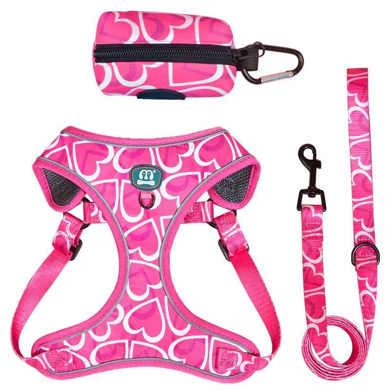 Set Love Heart Adjustable Harness