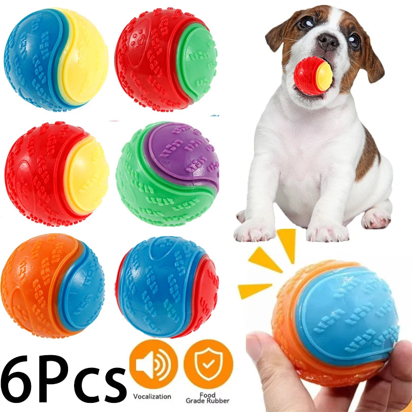 6 piece Squeaky Balls Interactive