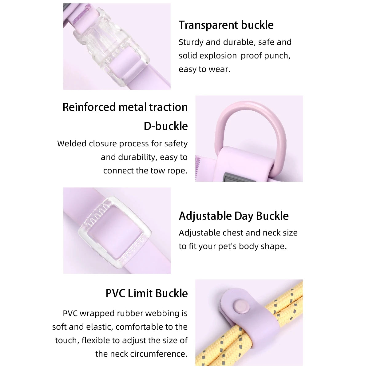 Small And Medium Harness Reflective Nylon Leashes