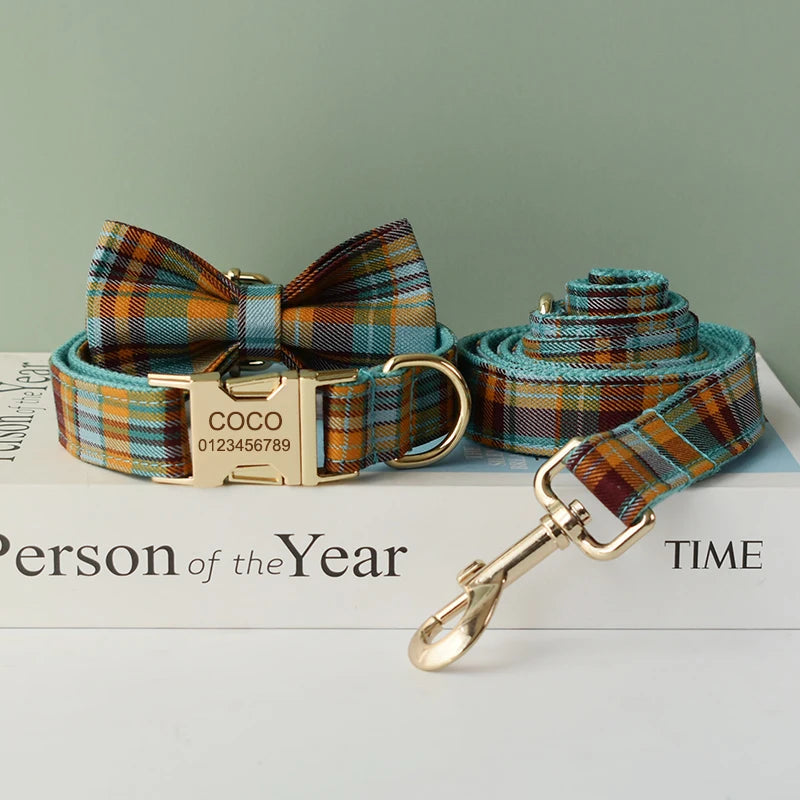 Collar Leash Harness Set Personalized