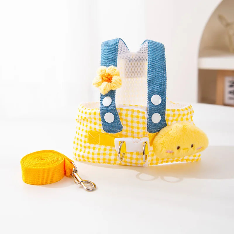 Dog Cat Hat Spring/Summer Harness and Leash