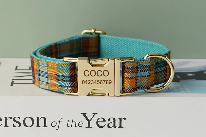 Collar Leash Harness Set Personalized