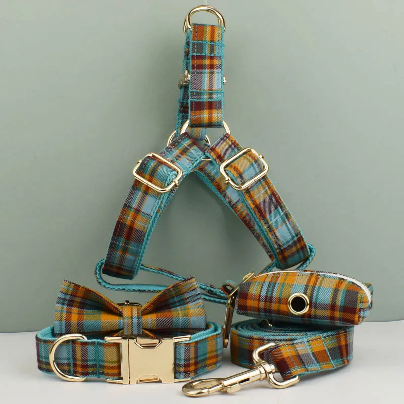 Collar Leash Harness Set Personalized