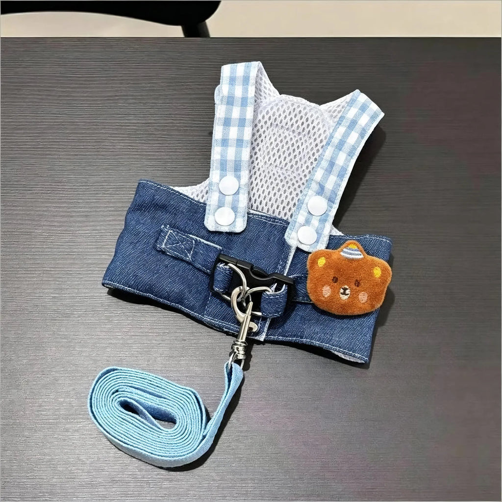 Dog Cat Hat Spring/Summer Harness and Leash