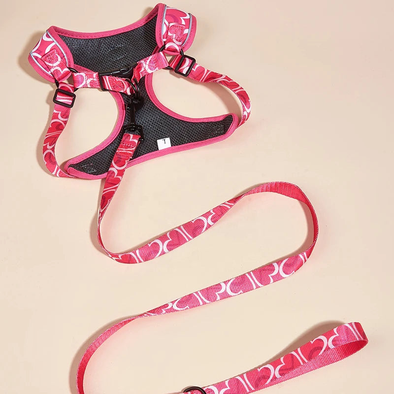 Set Love Heart Adjustable Harness