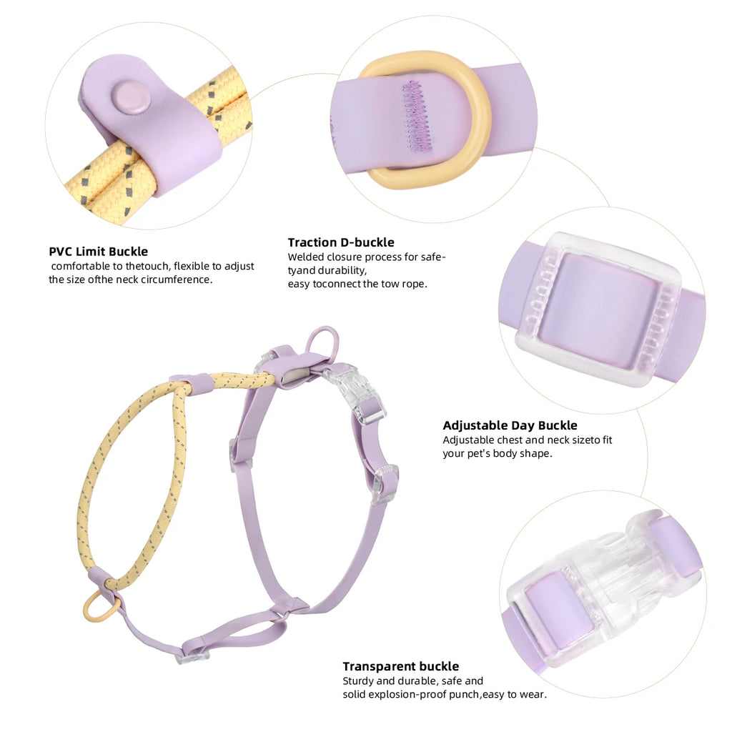 Small And Medium Harness Reflective Nylon Leashes