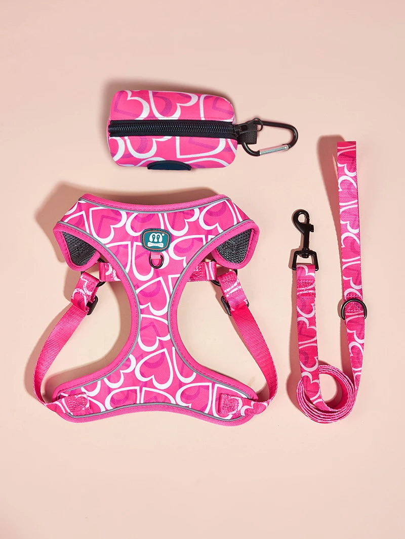 Set Love Heart Adjustable Harness