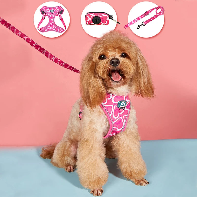 Set Love Heart Adjustable Harness